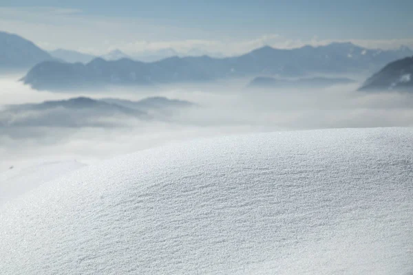 Landschaftshintergrund Berge Und Winterraum Für Ihren Text — Stockfoto