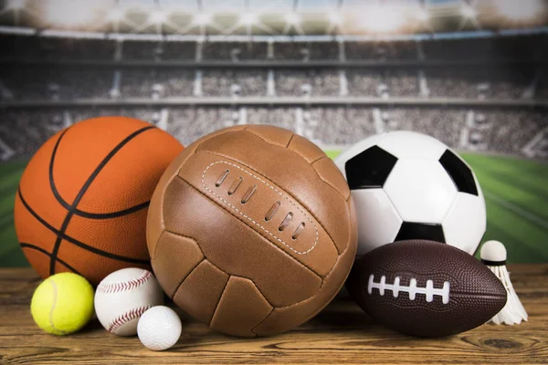 Assorted Sports Equipment Winner Background — Stock Photo, Image