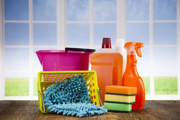 Cleaning Equipment Window Background — Stock Photo, Image