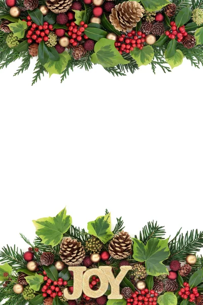 Jul glädje dekorativa kantlinjer — Stockfoto