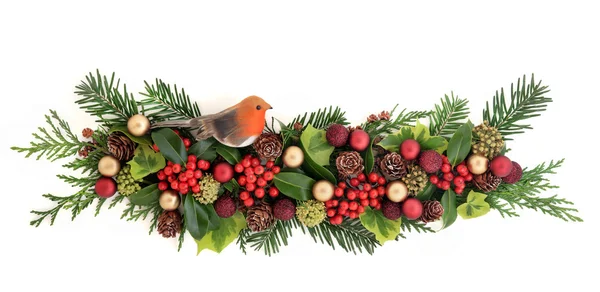 Weihnachtlicher Blumenschmuck — Stockfoto