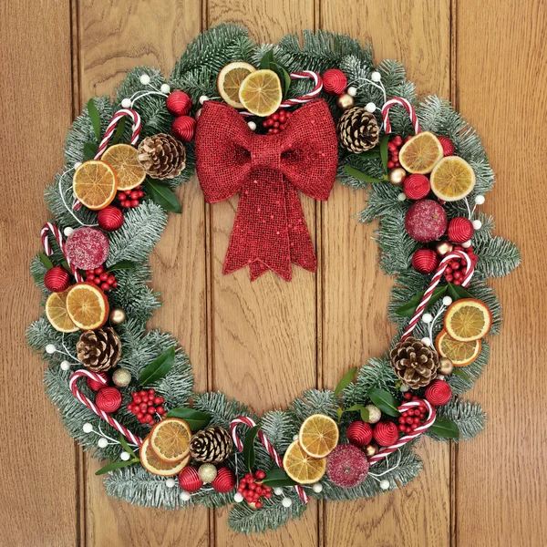 Christmas Decorative Wreath — Stock Photo, Image