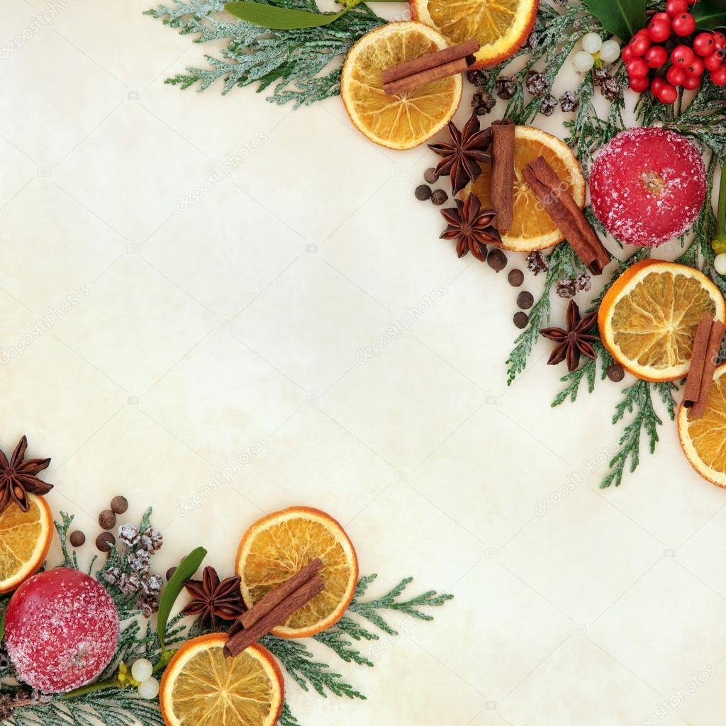 Christmas Fruit and Spice Border