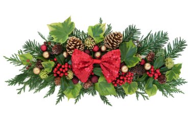 Yay ile Noel çiçek dekorasyonu