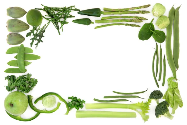 Grüne Lebensmittel abstrakte Grenze — Stockfoto
