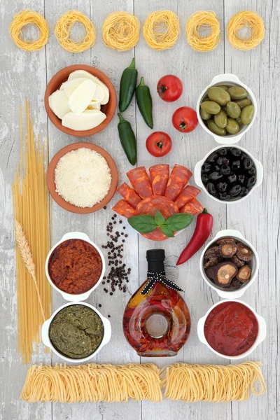 Italian Food Selection — Stockfoto