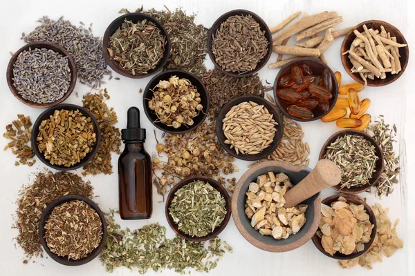 Medicina herbal para los trastornos de ansiedad — Foto de Stock