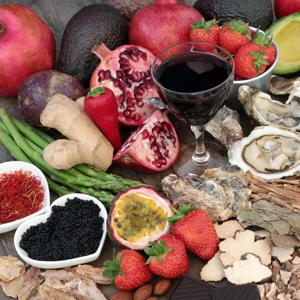 Aphrodisiac Food and Drink — Stock Image Aphrodisiac Food and Drink Stock Image