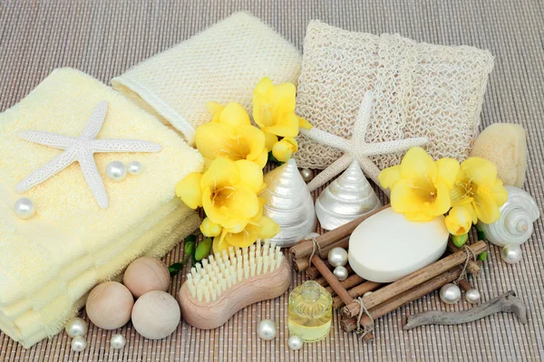 Wellness Beauty čistící produkty — Stock fotografie