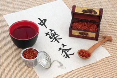 Chinese Safflower Herb Tea clipart