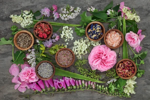 Healing Herbs and Flowers — Stock Photo, Image