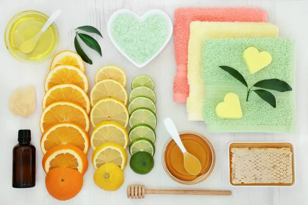 柑橘水疗美容治疗 — 图库照片