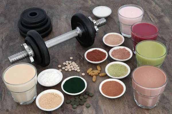 Weight Training Equipment and Supplements — Stock Photo, Image