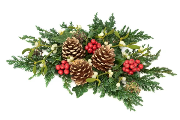 Florale decoratie van Kerstmis — Stockfoto