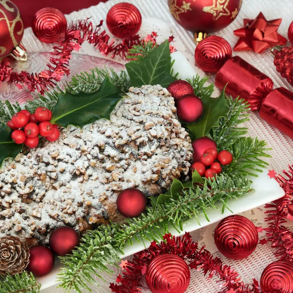 Christmas Stollen Cake — Stock Photo, Image