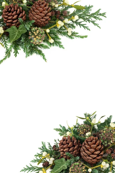 Dekoratif kış arka plan sınırı