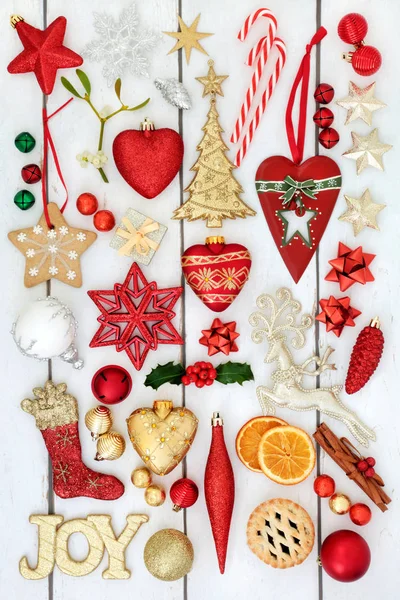 Natal bauble decorações — Fotografia de Stock