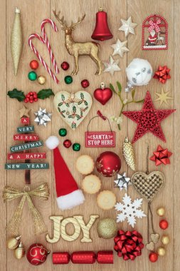 Noel süslemeleri ile kolaj
