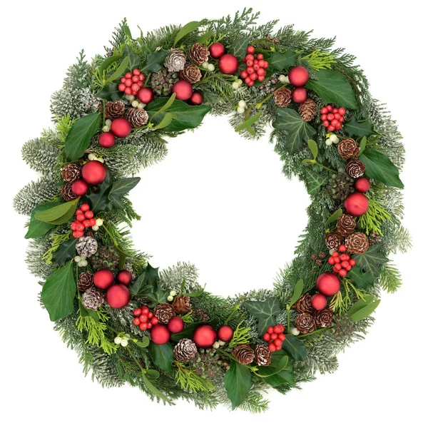 Christmas Wreath Decoration — Stock Photo, Image