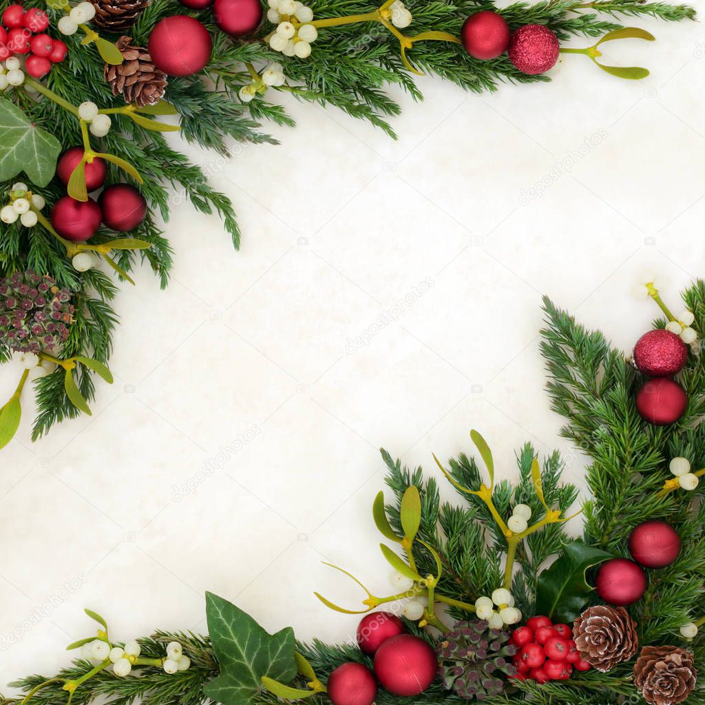 Christmas Festive Background Border