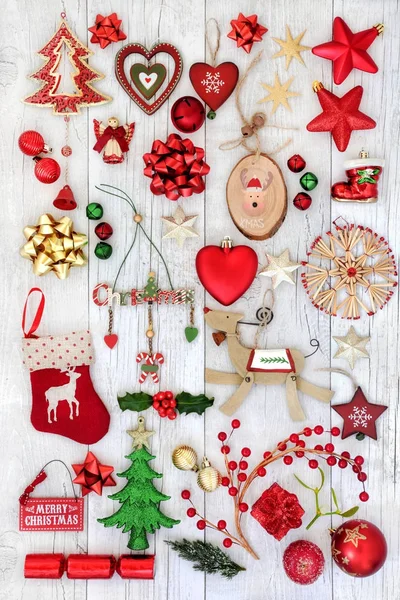 Decorazioni natalizie festive — Foto Stock