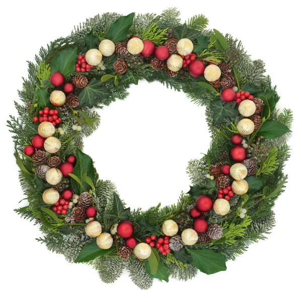 Festive Christmas Wreath — Stock Photo, Image