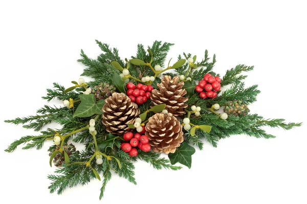 Arrangement floral de Noël Images De Stock Libres De Droits