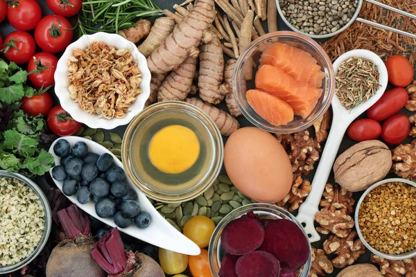 Alimentos para Promover o Poder Cerebral — Fotografia de Stock