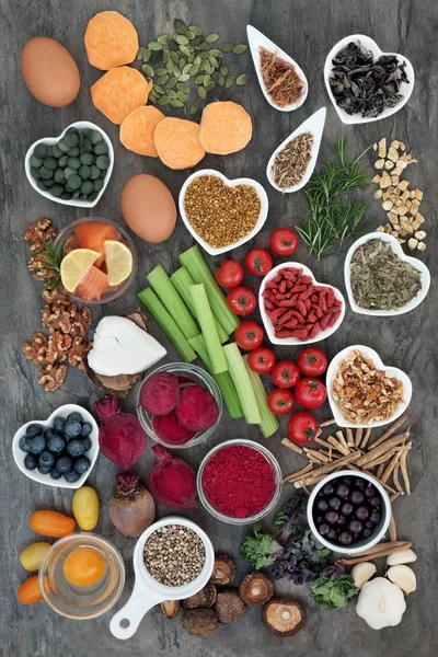 Hälsosam kost mat att öka hjärnkapacitet — Stockfoto