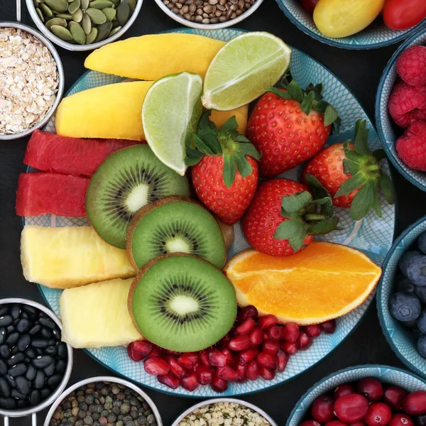 Supernahrung reich an Antioxidantien und Anthocyanen — Stockfoto