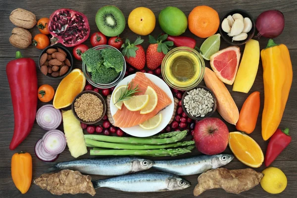 Gezondheid van voedsel hoog in voedingsstoffen — Stockfoto