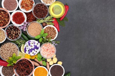 Ot ve baharat arka plan sınırı