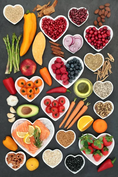 Potraviny pro zdravé srdce — Stock fotografie