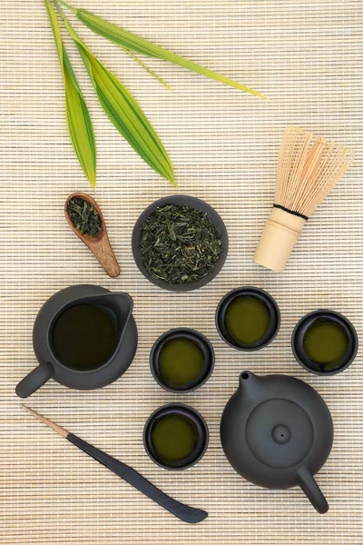 Chá sencha japonês — Fotografia de Stock