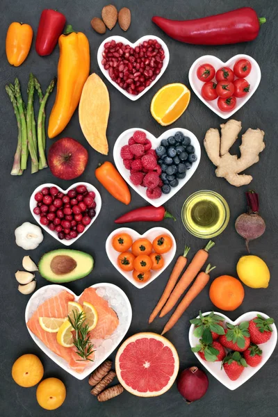 Potraviny udržovat zdravé srdce — Stock fotografie
