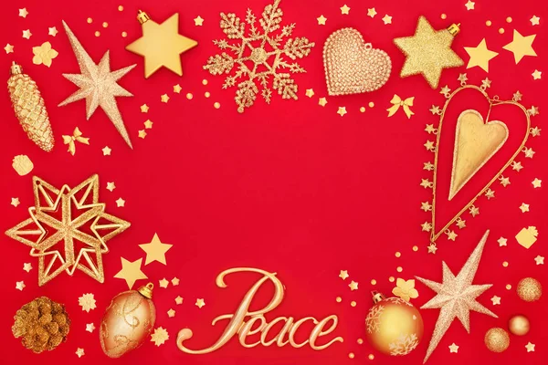 Confine di sfondo di pace di Natale — Foto Stock