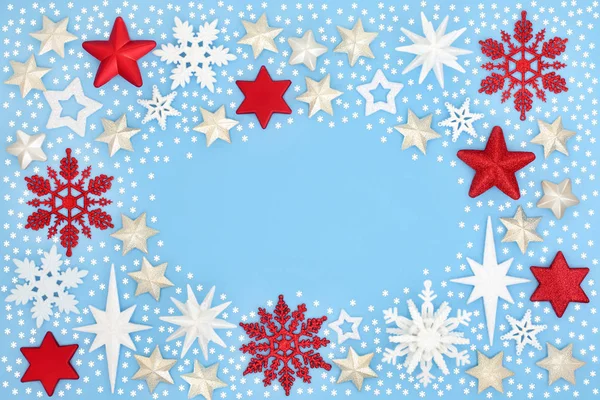 Christmas Snowflake Background Border