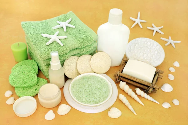 Productos naturales del tratamiento de la belleza del cuidado de la piel — Foto de Stock