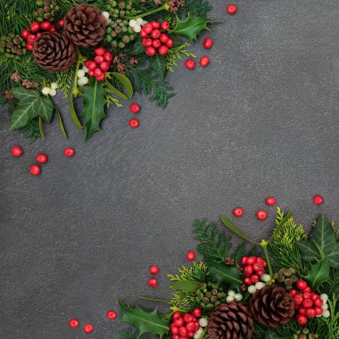  Doğal Kış ve Noel Arkaplan Sınırı