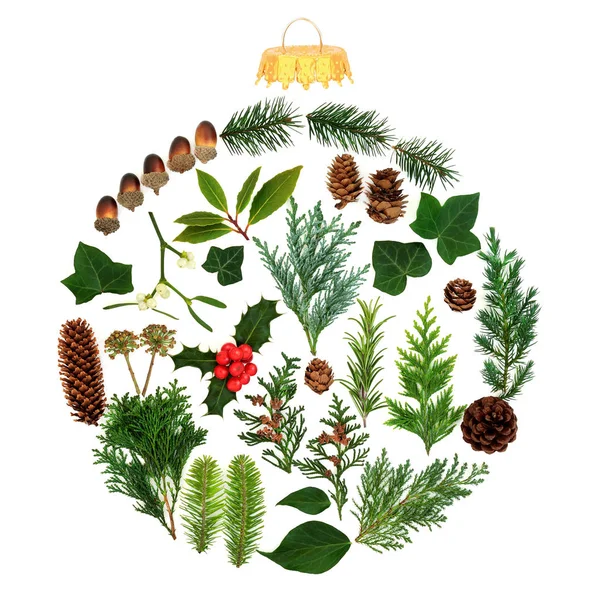 Vinter og jul Abstrakt Bauble Decoration – stockfoto