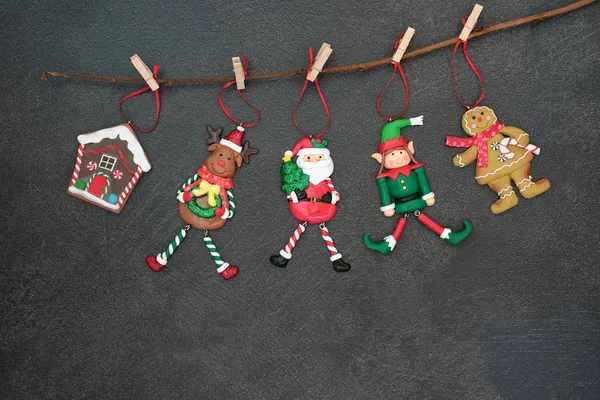 Hanging Christmas Tree Decorations — Stock Photo, Image