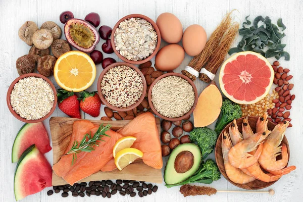 Alimentos saludables de alta energía para la vitalidad y la aptitud —  Fotos de Stock
