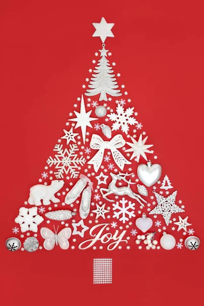 Abstrakter Weihnachtsbaum mit Dekorationen — Stockfoto