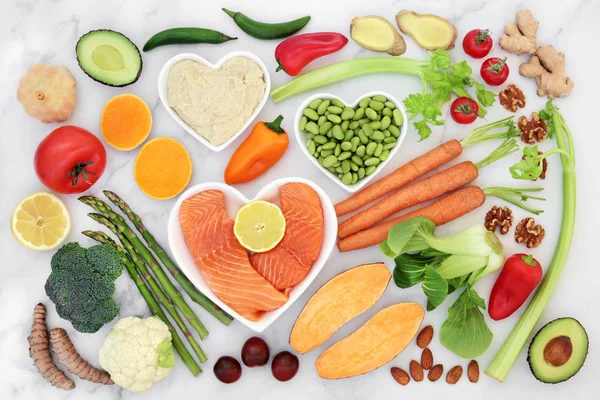 Alimentação saudável do coração para a aptidão e vitalidade — Fotografia de Stock