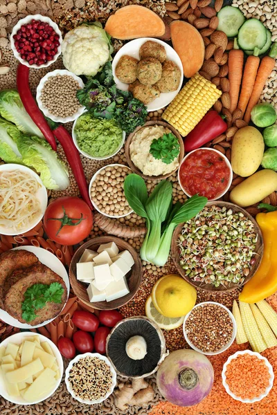 Recolección de alimentos veganos saludables —  Fotos de Stock