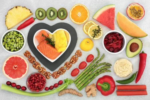 Healthy Heart Food to Support the Cardiovascular System — Stock Photo, Image