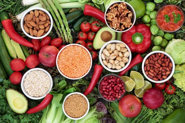 Nízké glykemické potraviny pro zdraví a fitness — Stock fotografie
