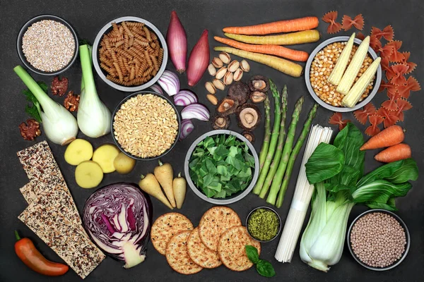 Pflanzliche Vegane Kost Für Gesundheit Und Fitness Mit Proteinreichen Lebensmitteln — Stockfoto