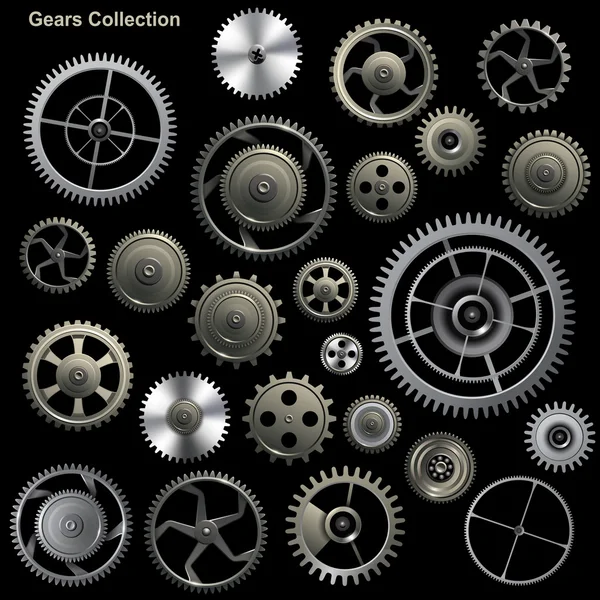 Gear collection set — Stock Vector