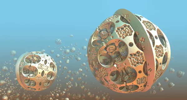 Fundo com esferas 3D — Fotografia de Stock